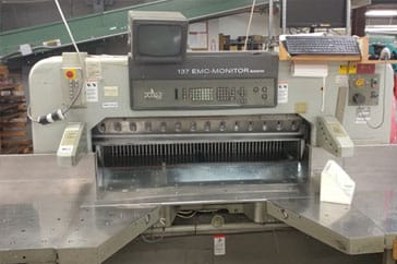 Used 54" Polar Paper Cutter 137 EMC Monitor Autotrim Machine