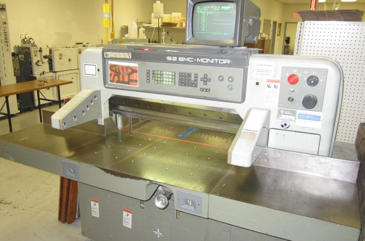 Used Polar 36" 92 EMC Monitor Paper Cutter Machine