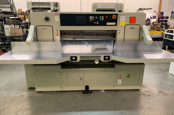 Used Saber 45" 116S Paper Cutter Machine