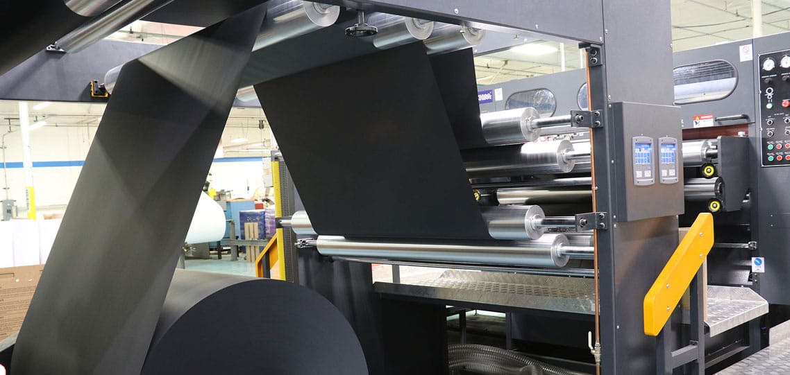 A detail photo of Norka’s CHM 1700 precision sheeter.