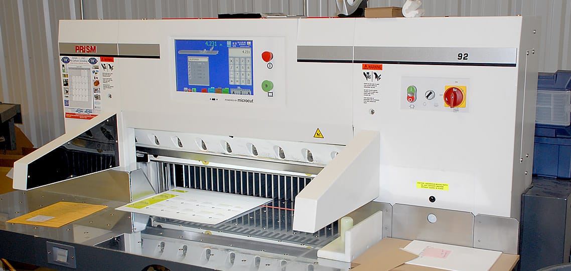PRISM paper cutter improves productivity for print shop
