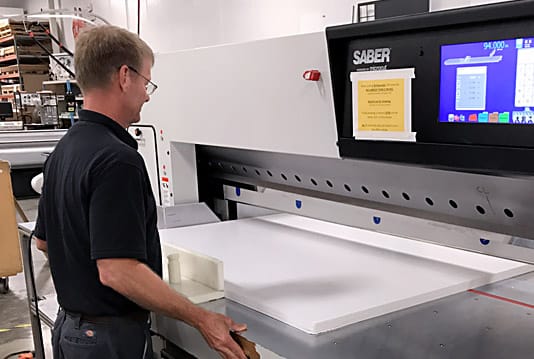 Largest format paper cutter 141 inch SABER 
