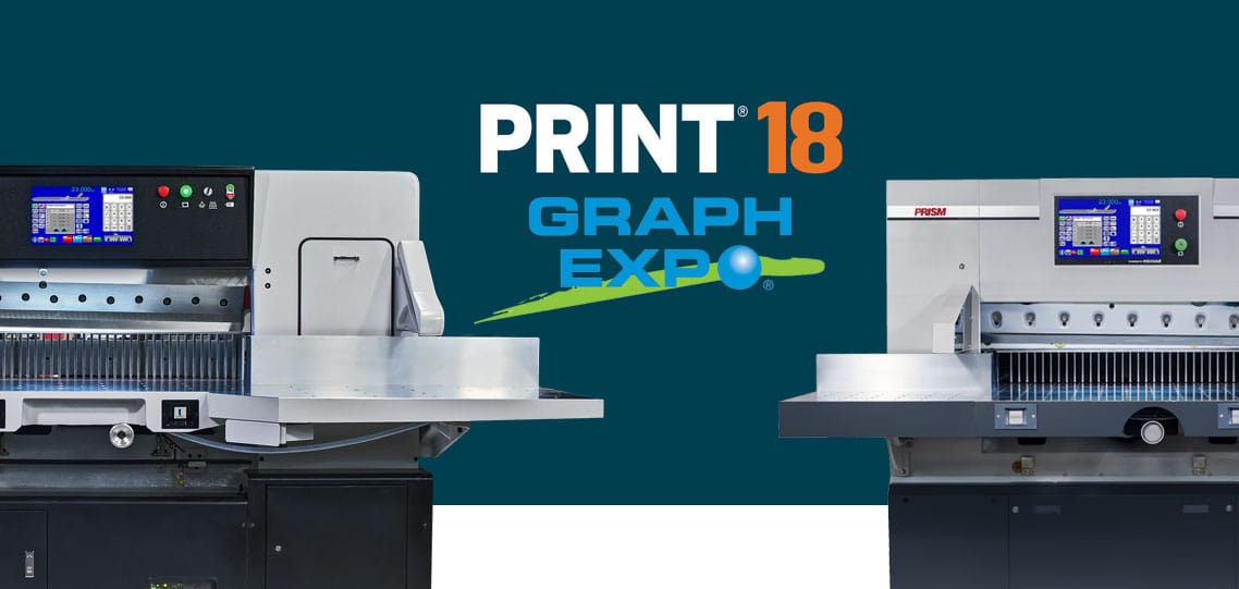 SABER and PRISM paper cutters at Print18