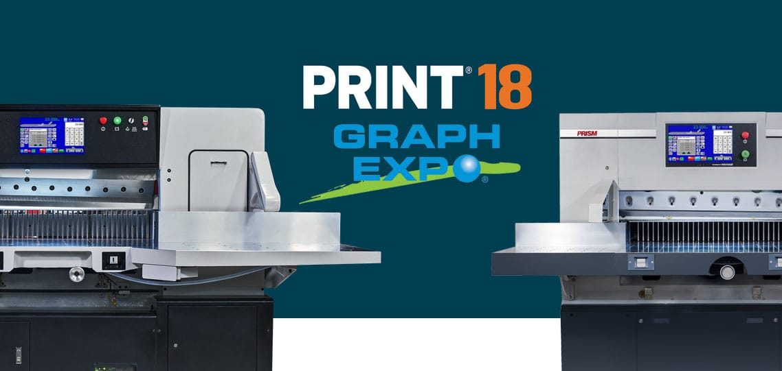 SABER and PRISM paper cutters at Print18