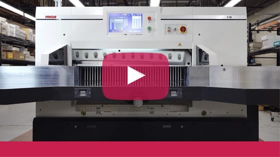 Watch the PRISM industrial paper cutter video